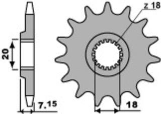 PBR Steel Standard Front Sprocket 432 - 520 - 1077706002