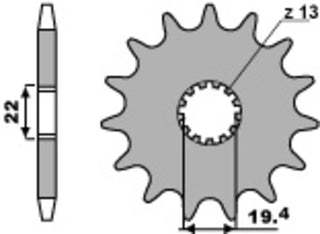 PBR Steel Standard Front Sprocket 433 - 525 - 1077707002