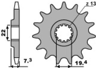 PBR Steel Standard Front Sprocket 434 - 520 - 1077708004