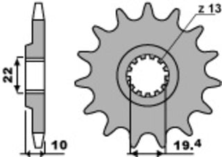 PBR Stahl Standard-Kettenrad 435 - 520 - 1077709005