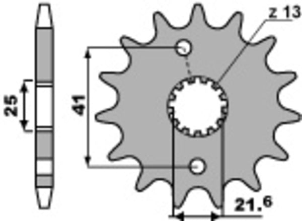 PBR Steel Standard Front Sprocket 438 - 520 - 1077712004