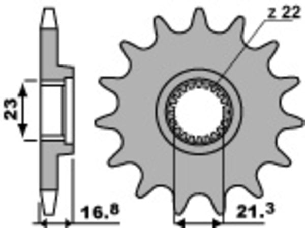 PBR Steel Standard Front Sprocket 443 - 520 - 1077715002