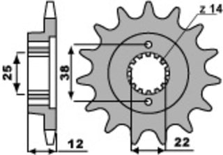 PBR Steel Standard Front Sprocket 495 - 520