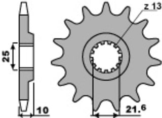 PBR Stahl Standard Kettenrad vorne 521 - 630 