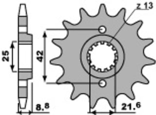 PBR Steel Standard Front Sprocket 523 - 520 - 1077734003