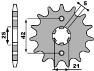 PBR Steel Standard Front Sprocket 572 - 520 - 1077758002