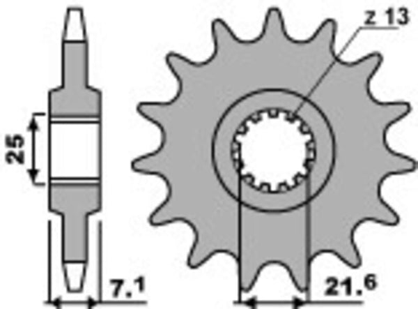 PBR Racing Steel Standard Front Sprocket 585 - 520 - 1077767002