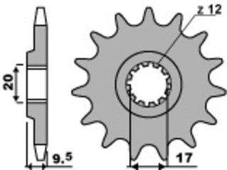 PBR Stahl Standard Kettenrad 7005 - 420 - 1077769002
