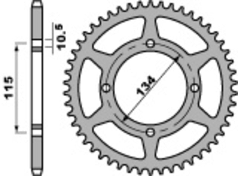 PBR Steel Standard Front Sprocket 710 - 428 - 1077770005