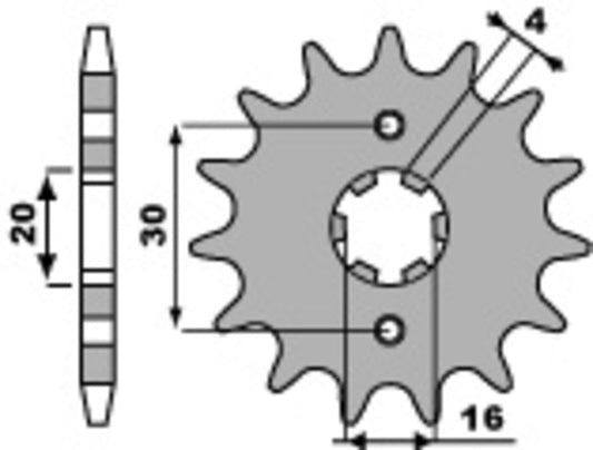 PBR Steel Standard Front Sprocket 717 - 520 - 1077771001