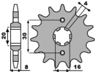 PBR Steel Standard Front Sprocket 718 - 520