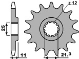 PBR Stahl Standard Kettenrad 727 - 520 - 1077778006