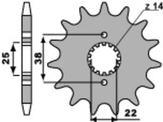 PBR Steel Standard Front Sprocket 728 - 530 - 1077779002