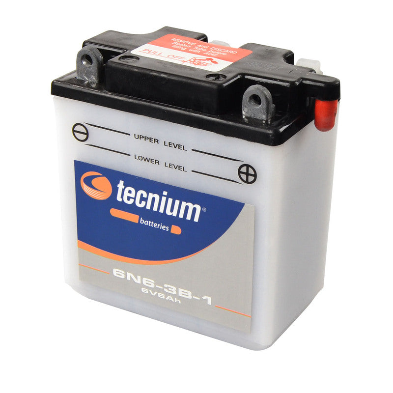 TECNIUM Battery Conventional with Acid Pack - 6N6-3B-1 - 1077801
