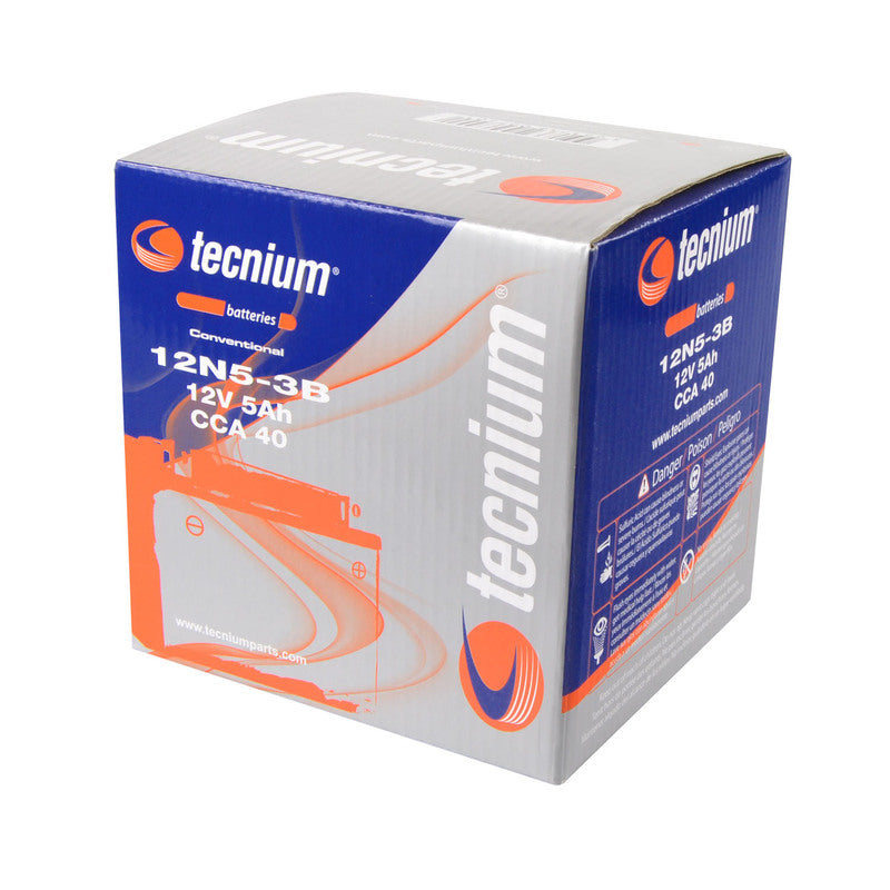 TECNIUM Battery Conventional with Acid Pack - 12N5.5-3B - 1077804