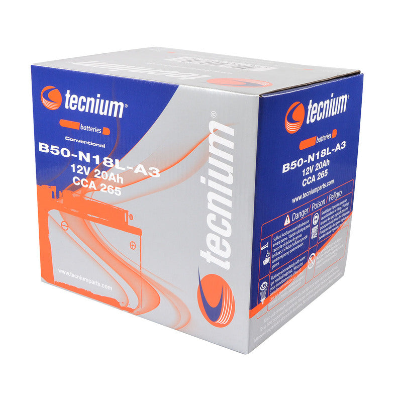 TECNIUM Battery Conventional with Acid Pack - B50-N18L-A3 - 1077811
