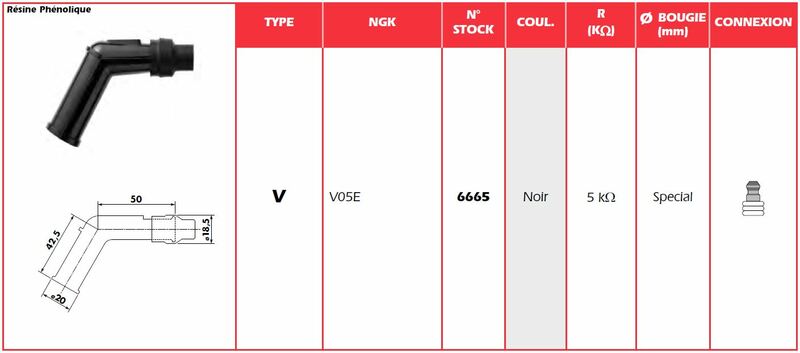 NGK Spark Plug Cap - V05E