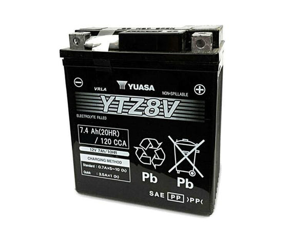 YUASA W/C-Batterie, wartungsfrei, werkseitig aktiviert – YTZ8V 