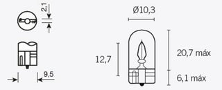 TECNIUM T10 Light Bulbs 12V 3W - x10 - 1079302