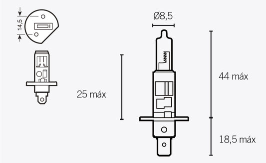 V PARTS H1 Light Bulbs 12V 55W