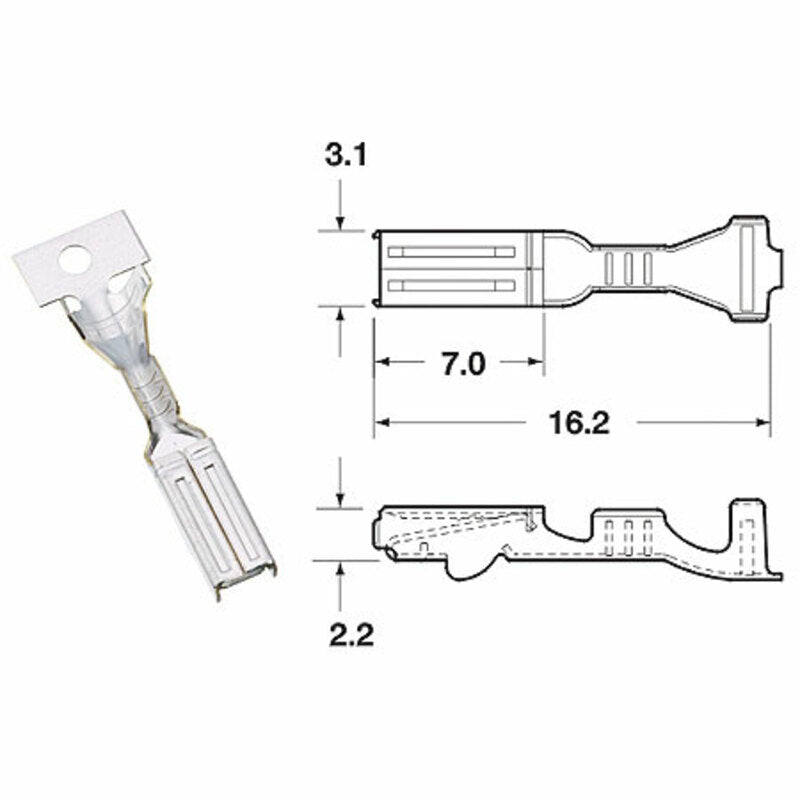 BIHR Female Connector 090 FRKW series Ã˜0,5mmÂ²/0,85mmÂ²
