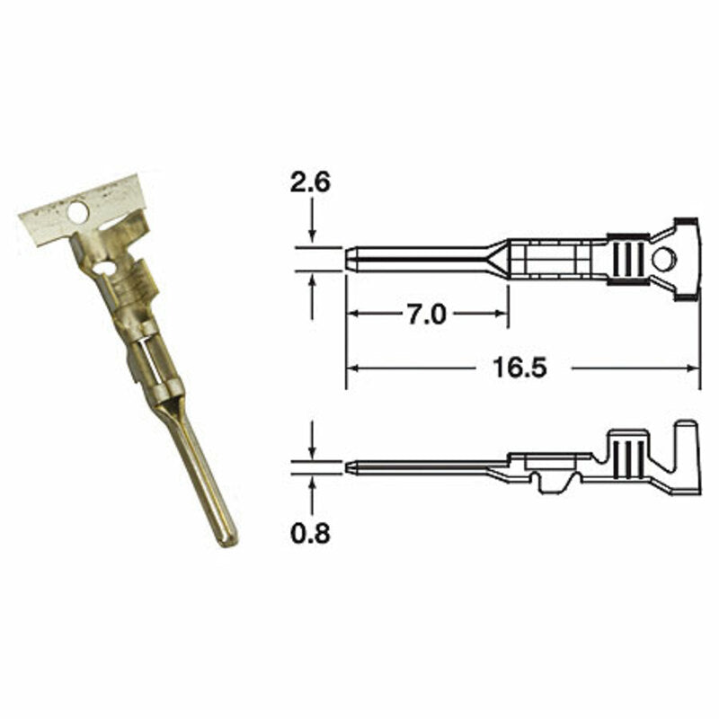 BIHR Generic Male Connector Ã˜0.85mmÂ²/1.25mmÂ²