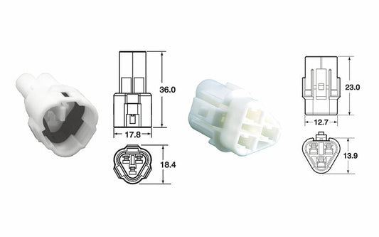BIHR 3 plugs end set Connectors 090 SMTO series OE Type Ã˜0,85mmÂ²/1,25mmÂ² - 5 sets