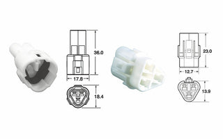 BIHR 3 plugs end set Connectors 090 SMTO series OE Type Ã˜0,85mmÂ²/1,25mmÂ² - 5 sets