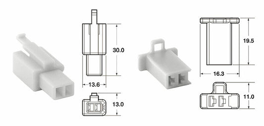BIHR 2 plugs end set Connectors 110 ML OE Type Ã˜0,5mmÂ²/0,85mmÂ² - 5 sets