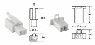 BIHR 2 plugs end set Connectors 110 ML OE Type Ã˜0,5mmÂ²/0,85mmÂ² - 5 sets