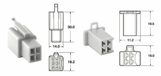 BIHR 4 plugs end set Connectors 110 ML OE Type Ã˜0,5mmÂ²/0,85mmÂ² - 5 sets