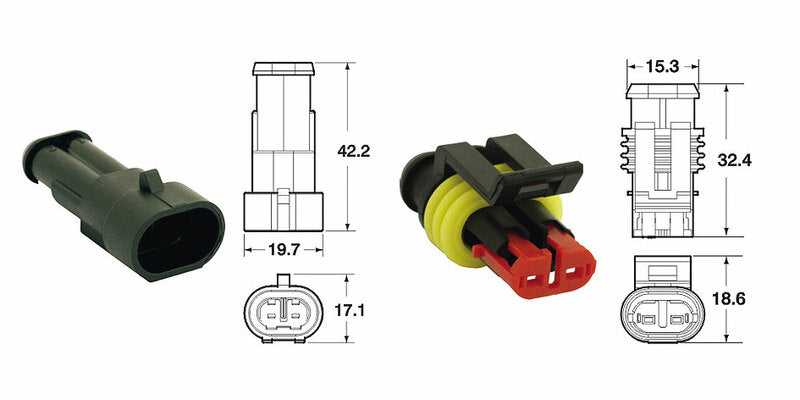 BIHR 2 plugs end set Generic Connectors - 5 sets