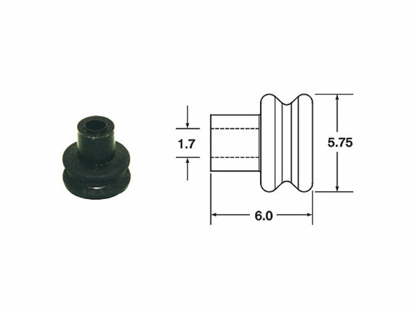 BIHR Hollow Silicone Seals 090 SMTO Ã˜1.7mm Black - 50pcs
