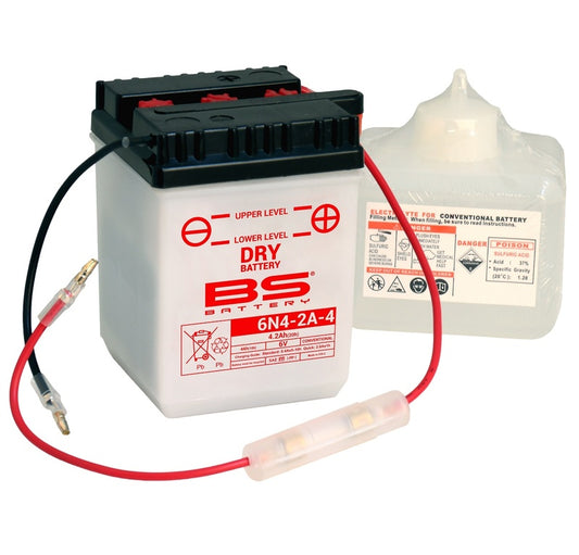 BS BATTERY Battery Conventional with Acid Pack - 6N4-2A-4