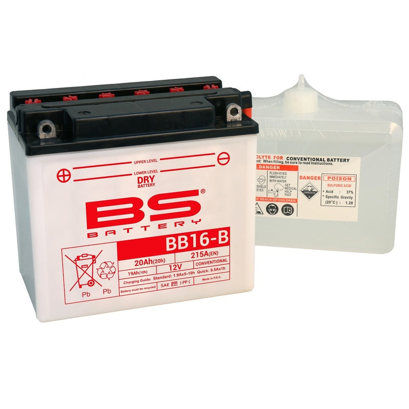 BS BATTERY Battery High performance with Acid Pack - BB16-B