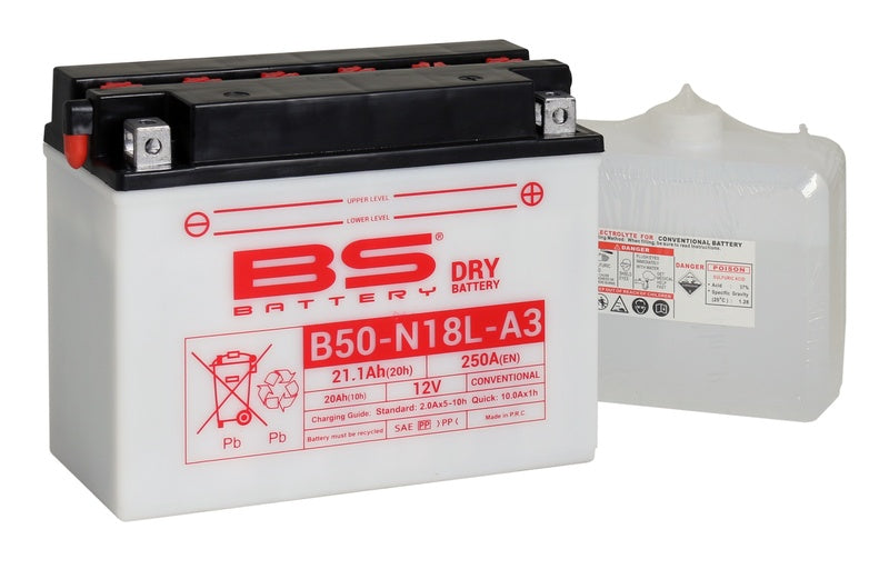 BS BATTERY Battery High performance with Acid Pack - B50-N18L-A3