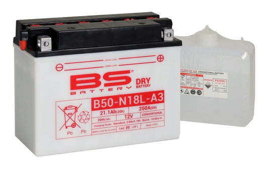 BS BATTERY Battery High performance with Acid Pack - B50-N18L-A3