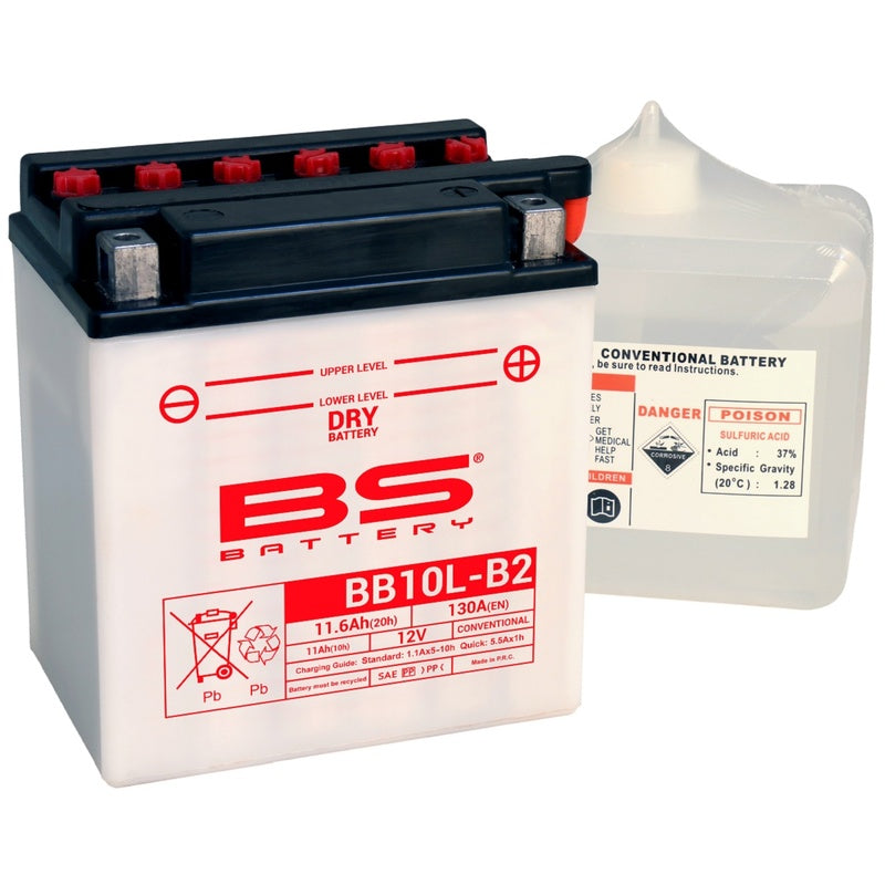 BS BATTERY Battery High performance with Acid Pack - BB10L-B2