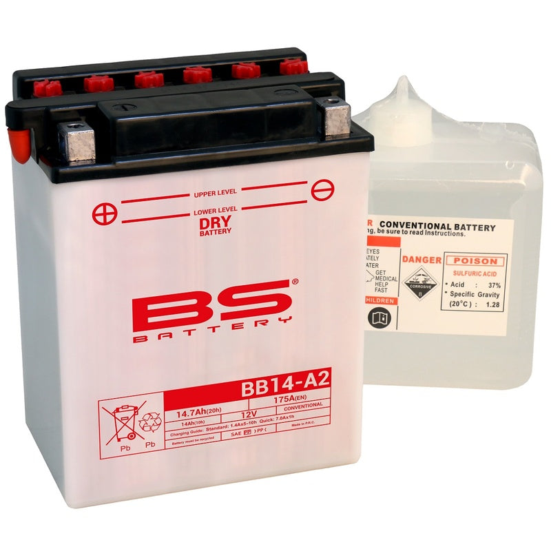 BS BATTERY Battery High performance with Acid Pack - BB14A-A2