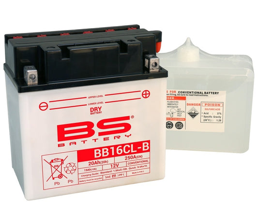 BS BATTERY Battery High performance with Acid Pack - BB16CL-B