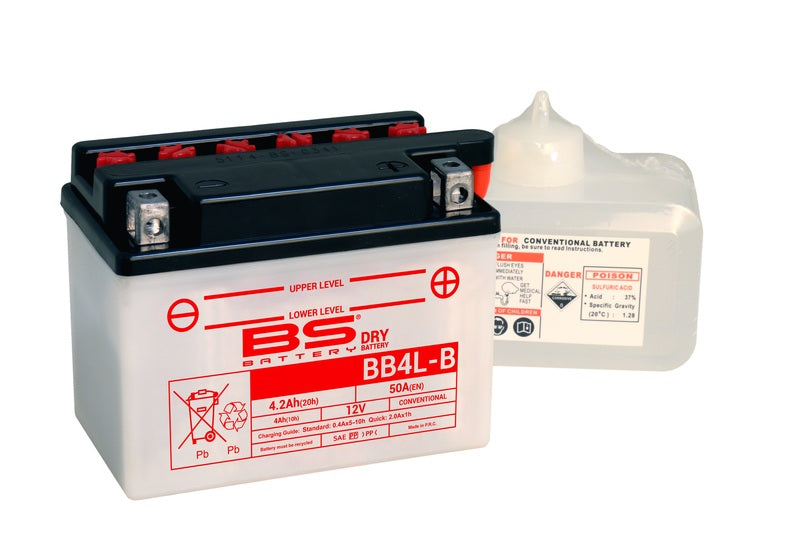 BS BATTERY Battery High performance with Acid Pack - BB4L-B