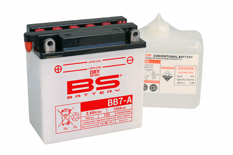 BS BATTERY Battery High performance with Acid Pack - BB7-A