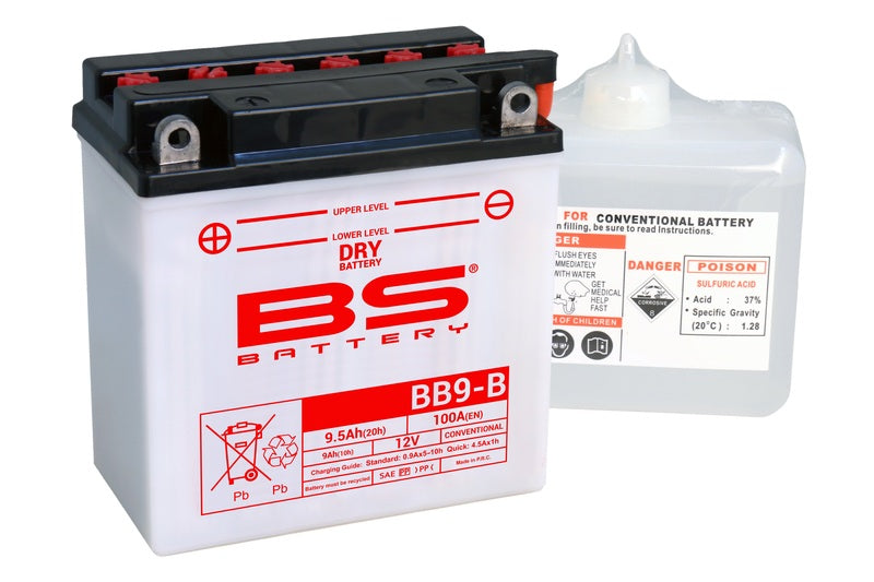 BS BATTERY Battery High performance with Acid Pack - BB9-B