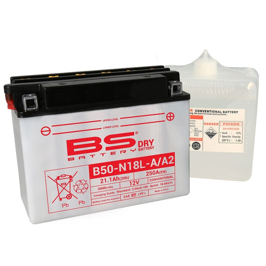 BS BATTERY Battery High performance with Acid Pack - B50N18L-A2
