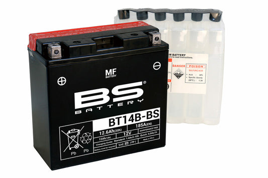 BS BATTERY Battery Maintenance Free with Acid Pack - BT14B