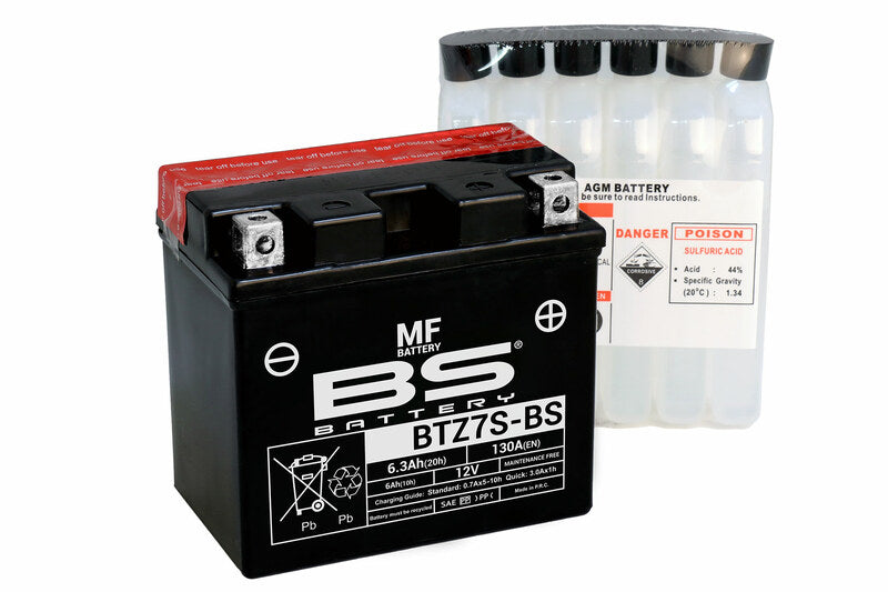 BS BATTERY Battery Maintenance Free with Acid Pack - BTZ7S-BS