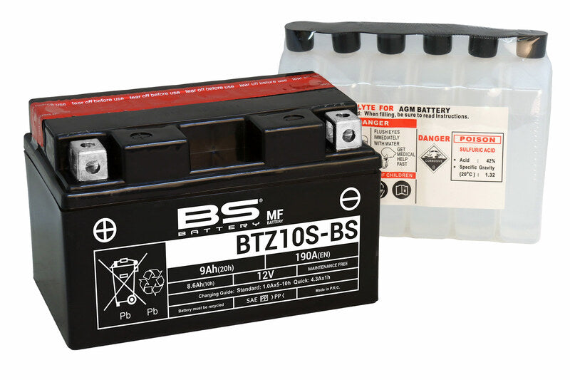 BS BATTERY Battery Maintenance Free with Acid Pack - BTZ10S-BS