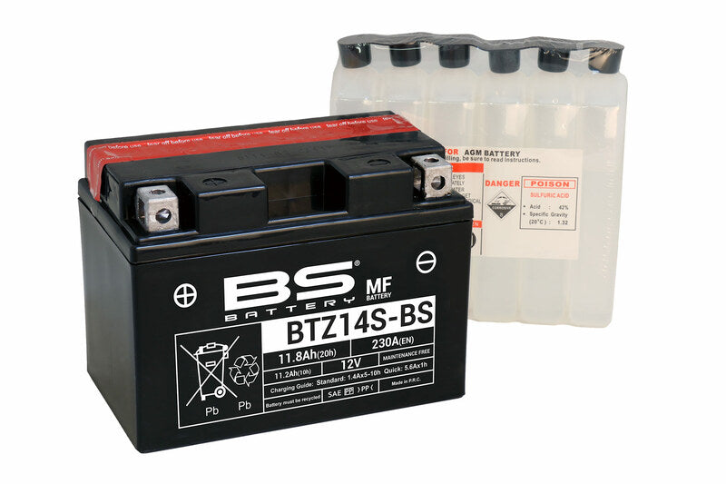 BS BATTERY Battery Maintenance Free with Acid Pack - BTZ14S-BS