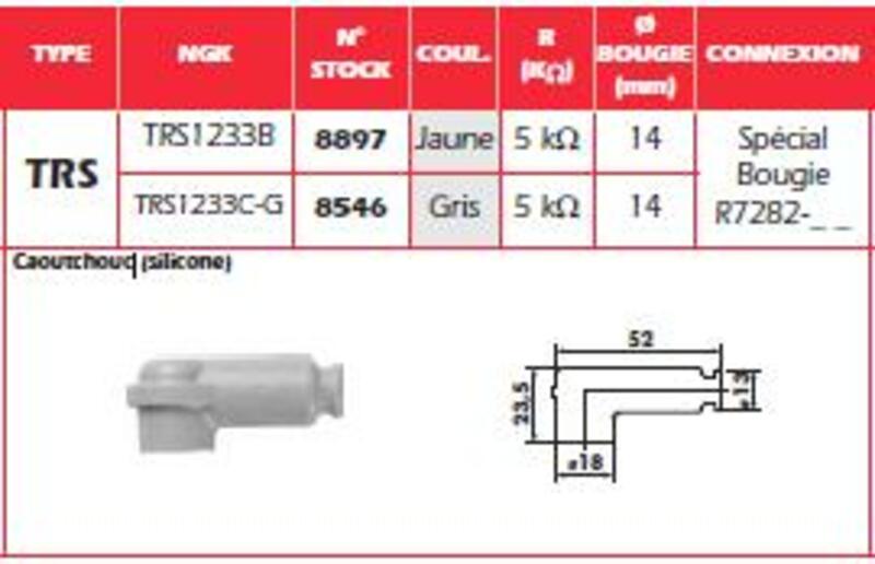 NGK Yellow Spark Plug Cap - TRS1233B