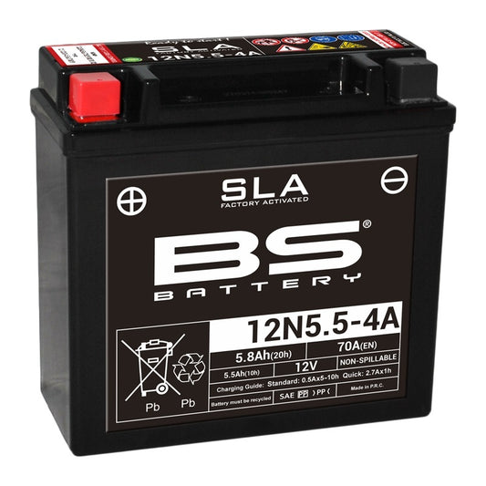 BS BATTERY SLA Battery Maintenance Free Factory Activated - 12N5.5-4A/4B